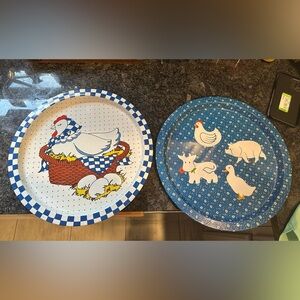 Two 13” metal platters